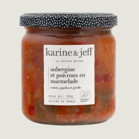 Berenjena y pimientos en mermelada - comino, pimentón y clavo