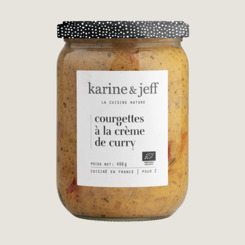 Calabacines en crema de curry