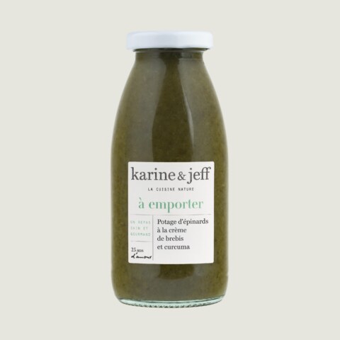 Sopa de espinacas con nata de oveja y cúrcuma 0,25 L
