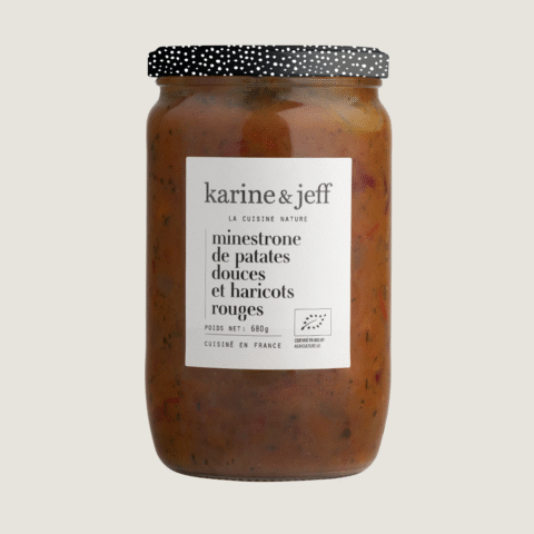 Minestrone de boniato y alubias rojas