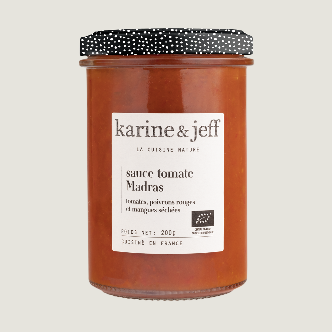 Salsa de tomate Madras - tomates, pimientos rojos y mango deshidratado