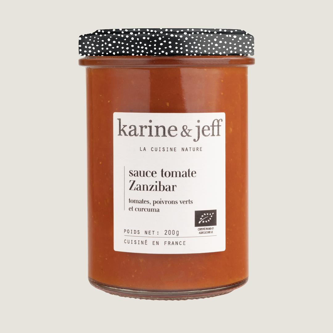 Salsa de tomate Zanzibar - tomates, pimientos verdes y cúrcuma